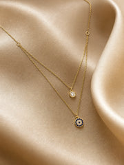 Evil Eye Duo Layered Necklace